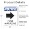 Signmission Fuse Magazine (Right Arrow) Sign With Symbol, 10 in W x Rectangle, Vinyl Decal OS-2PACK-NS-D-1014-V-12979 - alternate 4